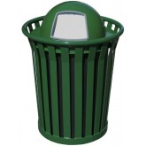 WITT Wydman Collection Outdoor Waste Receptacle with Dome Lid - 36 Gallon, Green